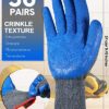 36 Pairs Rubber Latex Double Coated Work Gloves Large Gardening Gloves Blue Construction Gloves for Men Rubber Coated Gloves Winter Workers Gloves Grip Gloves Safety Work Gloves for Outdoor Work - Image 2