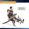 Marcy Adjustable 6 Position Utility Bench with Leg Developer and High Density Foam Padding SB-350,dark gray - Image 5