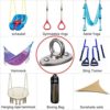 BeneLabel Wall Ceiling Mount Bracket for Suspension Strap Trainer, 2800lb Capacity, Body Weight Strength Training Systems, Aerial Yoga Swing & Hammock, Resistance Band, Battle Rope, Boxing Equipment - Image 6