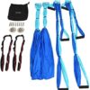 Goplus Aerial Yoga Swing Set, Antigravity Ceiling Hanging Toga Sling with Three Different Lengths of Handle, Yoga Swing/Sling/Inversion Tool, Yoga Hammock - Image 6