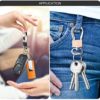 Teskyer 4 Pack Metal Carabiner Keychain Key Clip Hook, Key Rings Key Chain Ring Holder Organizer for Car Key Finder - Image 6