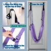 Adjustable Leg Stretching Strap, Yoga Fitness Flexibility Door Stretcher Strap/Back Bend Assist Trainer, Yoga Swing for Aerial Yoga Ballet Cheer Gymnastics Taekwondo Dancers - Image 3