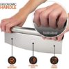 Stainless Steel Pizza Rocker with Firm Grip Feature for Safe Operation Pizza Cutter Rocker Knife - Image 3