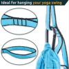 Aerial Yoga Hammock Daisy Chains - Yoga Swing Rope - Yoga Hanging Trapeze Extension Straps - Height Adjustable Nylon Chain Best Antigravity Yoga Inversion - Home Indoor Outdoor Mount Ropes… - Image 5