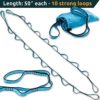 Aerial Yoga Hammock Daisy Chains - Yoga Swing Rope - Yoga Hanging Trapeze Extension Straps - Height Adjustable Nylon Chain Best Antigravity Yoga Inversion - Home Indoor Outdoor Mount Ropes… - Image 4