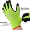 FWPP Latex Coated Work Gloves, Firm Grip for Construction, Gardening Gloves for Men and Women (Size M 12Pairs Yellow GL008003) - Image 2
