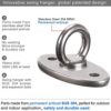 BeneLabel Wall Ceiling Mount Bracket for Suspension Strap Trainer, 2800lb Capacity, Body Weight Strength Training Systems, Aerial Yoga Swing & Hammock, Resistance Band, Battle Rope, Boxing Equipment - Image 2