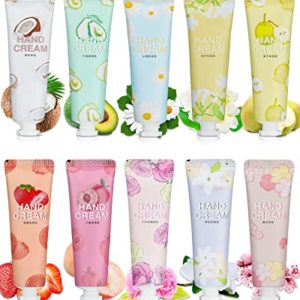 Hand Lotion Bulk Gift Set,Hand Cream for Dry Cracked Hands Work Hands,Natural Fragrance Hand,Foot and Body Care Moisturizing Cream Mini Travel Size Lotion Beauty Party Bulk Gifts for Women Men(10 Pcs)