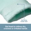 ZenToes Moisturizing Gloves with Gel Lining - Dry Hands Treatment - 1 Pair Hydrating Cracked Hand Healing Gloves - Repair Rough, Chapped Skin Overnight (Fuzzy Mint Green) - Image 3