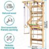 WEDANTA Wooden Swedish Ladder Wall Set – Kids Stall Bars for Exercise – Kids Swedish Gymnastic Wall Gym – Wood Stall Bar Gymnastics Playground – Best Gym for All Family - Image 5
