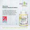 Vitamin D 5000 iu - 400 Premium Vitamin D3 Easy-Swallow Micro Tablets - One a Day High Strength Cholecalciferol VIT D3 5000iu - Vegetarian Supplement - Made in The UK by Incite Nutrition - Image 4