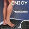 ENKOSI Square Extra Large Square Shower Mat 31 x 31 inch for Shower Stall Floors Bathtubs Non Slip Firm Grip Bathroom Mat with Strong Suction Cups and Drain Holes (31x31 Gray) - Image 6