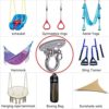BeneLabel Set of 2 Permanent Antirust Stainless Steel 304 Heavy Duty Swing Hangers, 2000 LB Capacity, 4 Wood Screws for Wooden Beam, Yoga Hammock Chair Sandbag, Swing Sets, 180° Swing - Image 5
