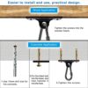Dolibest Heavy Bag Hangers Brackets, Punching Bag Hangers, Heavy Bag Ceiling Mount with Carabiner for Body Weight Strength Training Systems, Aerial Yoga Swing & Hammock, Resistance Band - Image 5