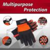 SAFE HANDLER Super Grip Gloves | Textured Grip Palm, Non-Slip Texture, Hook & Loop Wrist Strap, BLACK/ORANGE, S/M, 1 pair (2 gloves) - Image 2