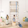 Swedish Wall Ladder Stall Bars Set, Wooden Kids Gymnastic Wall Gym, Climbing Play Structure Set for Kids, Kids Stall Bars for Exercise for All Family All Ages Training Stretching - Image 7