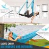 Aerial Yoga Flying Yoga Swing Set Yoga Hammock Sling Inversion Tool Aerial Pilates Silk for Gym Home Fitness (with 2 Extensions Straps) - Image 7