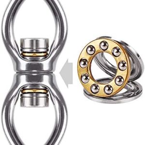 Dolibest Swing Swivel with 2 Bearing,Safest Rotational Device Hanging Accessory for Aerial Silks Dance, Web Tree Swing, Children's Swing, Yoga Swing Sets Hanging Hammock,800LB Capacity