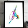 Aerial silks hammock hoop lyra yoga SET OF 9 - Aerial yoga - Silk yoga Print watercolor painting 5"x7" - Aerialist gift - Hoop lover gift - Image 7