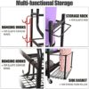 Mythinglogic Yoga Mat Storage Racks,Home Gym Storage Rack for Dumbbells Kettlebells Foam Roller, Yoga Strap and Resistance Bands,Workout Equipment Storage Organizer - Image 4