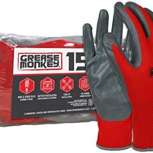 GREASE MONKEY Nitrile Coated Work Gloves - 15 Pairs - Size Large