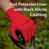 SAFE HANDLER Nitrile Grip Work Gloves | Lightweight, Breathable Lining, Fitted Wrist, Non-Slip Grip, Abrasion Resistant, Red/Black, OSFM, Pack of 12 Pairs (24 gloves) - Image 4