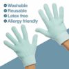 ZenToes Moisturizing Gloves with Gel Lining - Dry Hands Treatment - 1 Pair Hydrating Cracked Hand Healing Gloves - Repair Rough, Chapped Skin Overnight (Fuzzy Mint Green) - Image 5