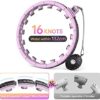 Weighted Hula Smart Hoop with Counter, AgoKud Exercise Hoops for Adults Weight Loss, 2 in 1 Adjustable Circular Abdomen Fitness Massage with 16 Detachable Knots for Men Women - Image 3