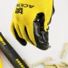 ACKTRA Nitrile Coated Safety WORK GLOVES 12 Pairs, WG003 Yellow/Black, Large - Image 5