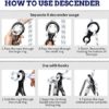 EMEKIAN 35KN Figure 8 Aviation Aluminum Alloy Descender, Heavy Duty Rescue Rappelling Gear Belay Device, High Strength Downhill Equipment Rigging Plate for Rock Climbing, Belaying, Tree Climbing - Image 5