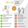 White Gloves Moisturizing Overnight Bedtime Cotton | White Inspection Premium Cloth Quality | Eczema Dry Sensitive Irritated Skin Spa Therapy Secure Wristband (100% Cotton, 7 Pairs) - Image 7