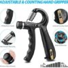 NIYIKOW Grip Strength Trainer Kit with Counter (5 Pack), Counting Grip Strength, Adjustable Hand Grip Strengthener, Finger Trainer, Finger Stretcher, Grip Ring & Stress Relief Grip Ball with Carry Bag - Image 3