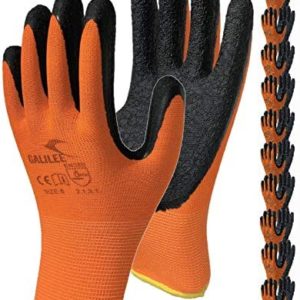 Safety Work Gloves Latex Coated for Men and Women 10-Pair-Pack Knit Firm Grip