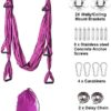 Aerial Yoga Hammock 6 Handle Set - Antigravity Yoga, Inversion Exercises, Improved Flexibility & Core Strength (Dark Purple) - Image 2