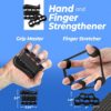 Grip Strength Trainer Kit (5 Piece Set), Adjustable Hand Grip Exerciser Strengthener, Hand Strengthener, Forearm Strengthener, Hand Squeezer Grip Strength, Strength Training Hand Strengtheners - Image 6