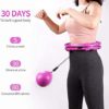 TOMOIN Hula Hoops for Adults Weight Loss,Smart Weighted Hoola Hoops for Adults & Kids Weight Loss, 24 Detachable Knots Non-Falling Smart Hoola Hoops - Image 5