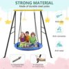 SURPCOS Swing Frame, Swing Stand Iron Pipe Casing Reinforcement, A-Frame Swing Stand with Ground Nail, Heavy Duty Metal Swing Frame, Fits for Most Swings & Saucer Swing,72" Height 36" Length - Image 4