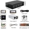 VTRETU Ethereum GPU Mining Rig with 8 GPU Mining Motherboard and 2000W Power Supply（110-264V） 8 Cooling Fans for Crypto Mining Rig Complete ETH Miner (Excluding GPU), black (V01) - Image 7