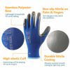 COOLJOB Large Garden Work Gloves for Men Women Non-slip, 10 Pairs Bulk Nitrile Rubber Coated Working Yard Gloves with Grip, Palm Dipped Oil Resistant and Hand-friendly, Black Blue Gray, Multi Pack - Image 2