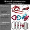 DASKING Natural Latex Heavy Bungee Resistance Band Set Gravity Yoga Bungee Cord Resistance Belt Set 4D Bungee Dance Rope Workout Fitness Home Gym Professional Training Equipment for Better Stretching - Image 4