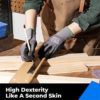 Safety Work Gloves MicroFoam Nitrile Coated, Super Breathable Tech, OriStout Working Gloves with Grip, Lightweight, Touchscreen (4 Pairs, Small) - Image 5