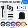 Resistance Band Exercise Bands Workout Resistance Band Set Stretch Training Fitness Bands with Handles [13pcs] - Image 2