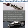 AMYSPORTS Ball Bearing Swivels Connector High Strength Stainless Steel Solid Welded Rings Barrel Swivels Saltwater Freshwater Fishing - Image 2