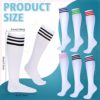 6 Pairs Roller Skate Socks Knee Socks Skating Athletic Sport Socks Striped Tube Sock for Men Women Girls Youth - Image 2