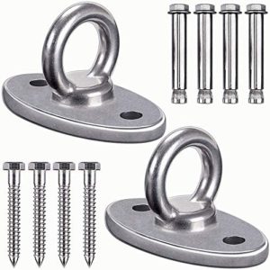 SELEWARE 2800 lb Capacity Wall Ceiling Mount Bracket for Suspension Strap Trainer, Suspension Kit for Yoga Swing, Hanging Hardware for Battle Ropes, Woss Suspension, Olympic Rings, Gym,2 Pack