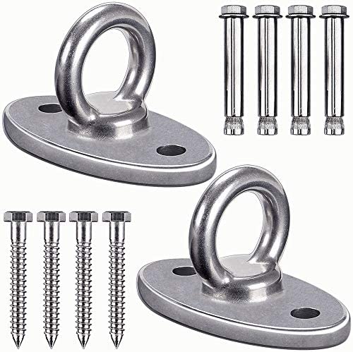 SELEWARE 2800 lb Capacity Wall Ceiling Mount Bracket for Suspension Strap Trainer, Suspension Kit for Yoga Swing, Hanging Hardware for Battle Ropes, Woss Suspension, Olympic Rings, Gym,2 Pack