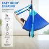 Goplus Aerial Yoga Swing Set, Antigravity Ceiling Hanging Toga Sling with Three Different Lengths of Handle, Yoga Swing/Sling/Inversion Tool, Yoga Hammock - Image 4
