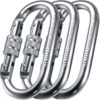 Climbing Carabiner – UIAA & CE Rated 25 kN 5620 LB – Heavy Duty Rugged Terrain Locking Carabiner Clip - Industrial Strength Carabiners - Climbing, Rigging, Ropes, Hammocks - Image 9