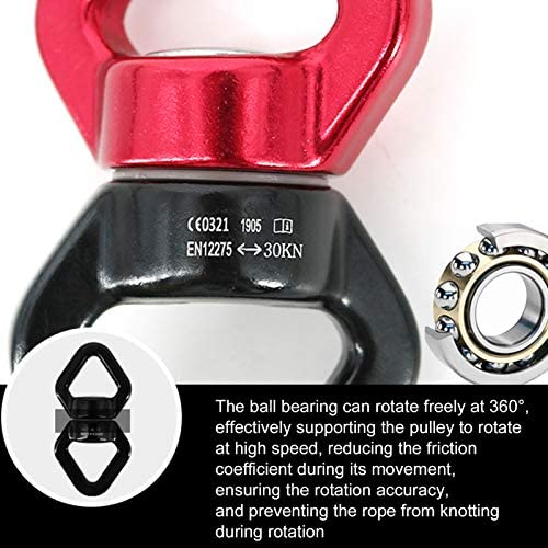 Rope Swivel, 30KN Rotational Device Rope Swivel for Aerial Silks Dance Swing Hammock Climbing Blue Grey A - Image 4