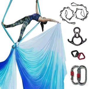 KIKIGOAL 10M Aerial Yoga Silk Equipment Yoga Pilates Swing Aerial Yoga Antigravity Hammock for Yoga Strap Bodybuilding